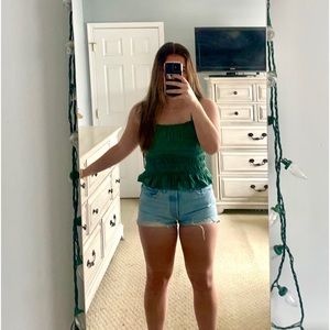 Target: Green top, Size M